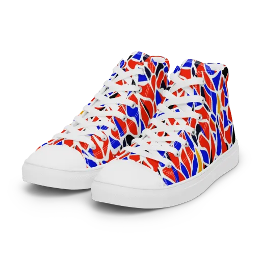 Primary Fracture on a Women's High Top Canvas Shoes