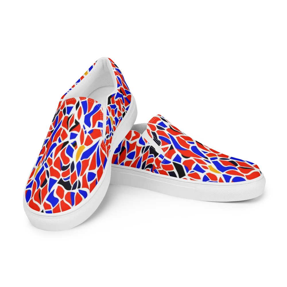 Primary Fracture on Men's Slip-On Canvas Shoes — Left Front