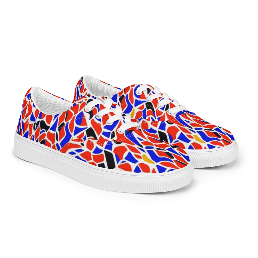 Primary Fracture on Men's Lace-Up Canvas Shoes — Right Front