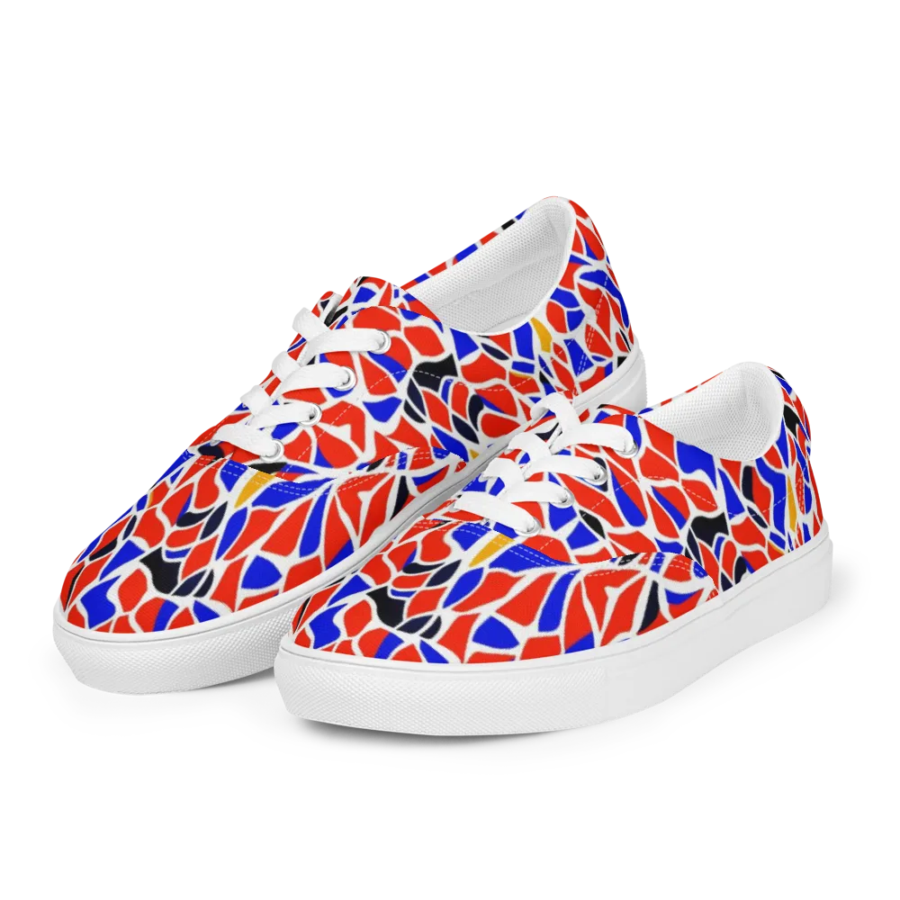 Primary Fracture on Men's Lace-Up Canvas Shoes — Left Front