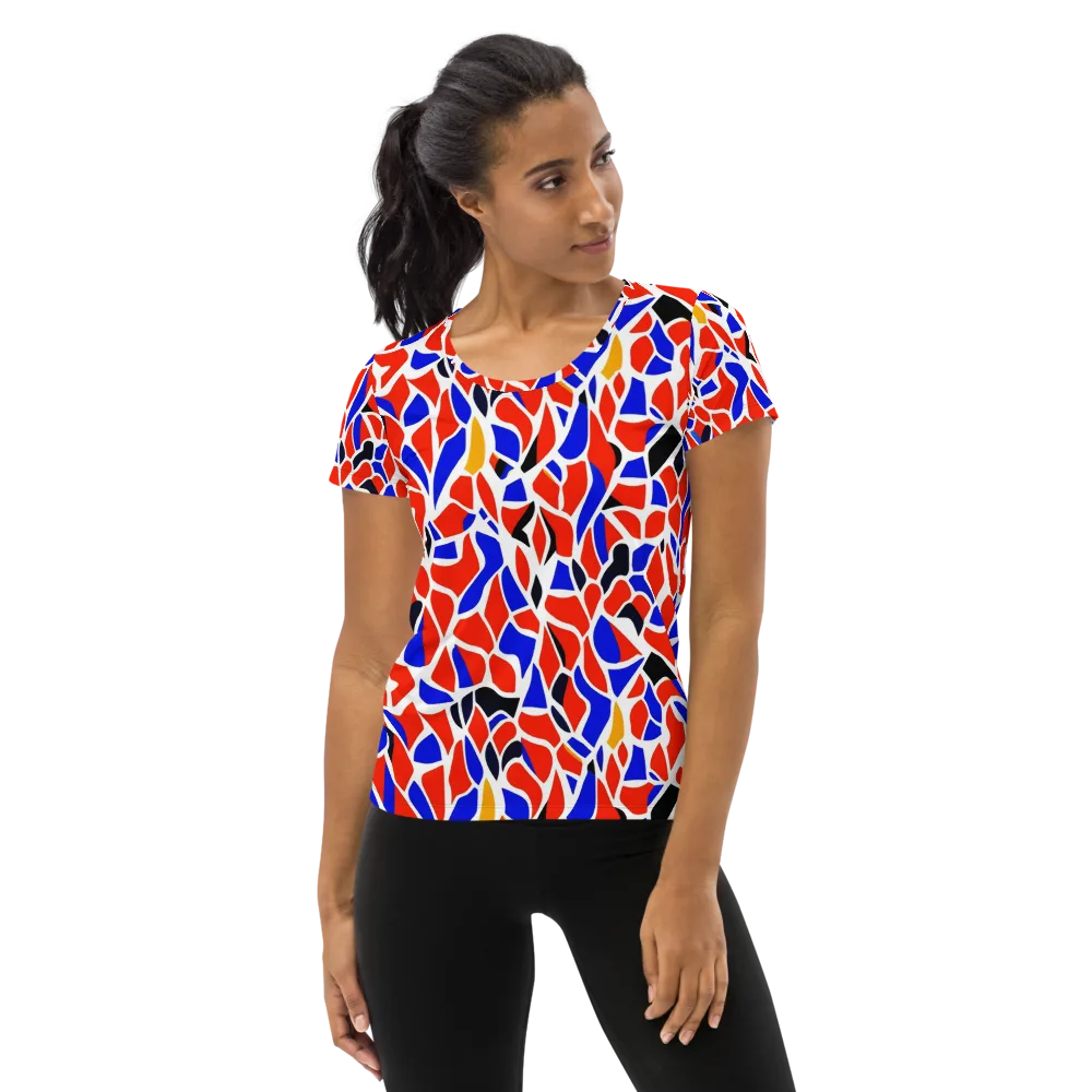 Primary Fracture on Women's Athletic T-Shirt — Front