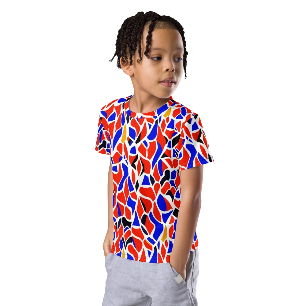 Primary Fracture on Kids Crew Neck T-Shirt — Left Front