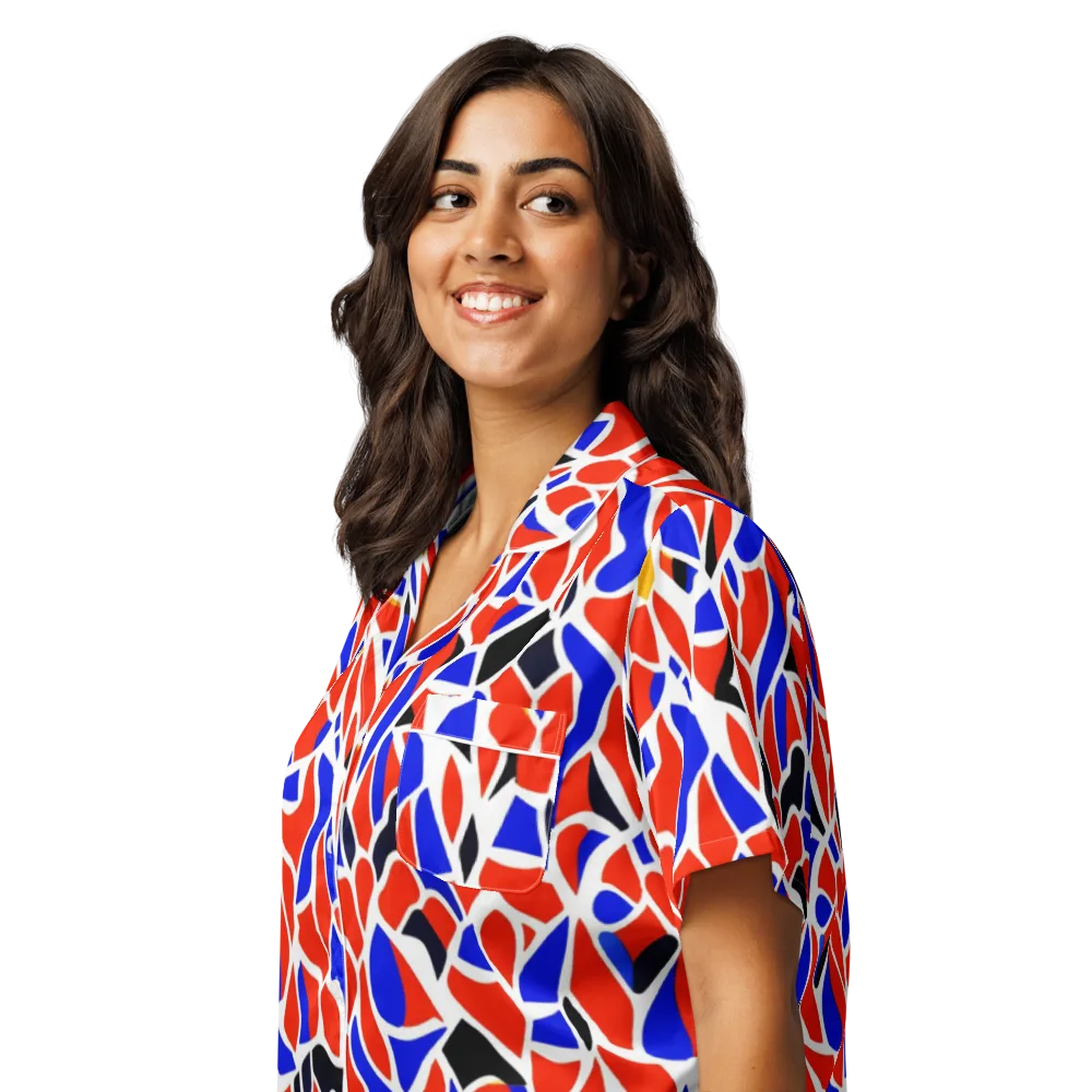 Primary Fracture on Women's Short Sleeve Pajama Top — Left Front