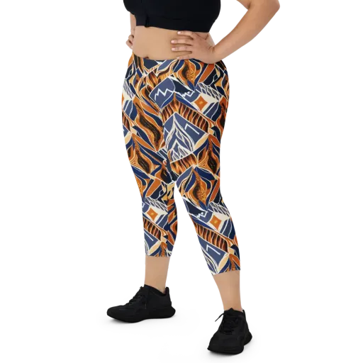 Saffron Alpine Static on a Capri Leggings