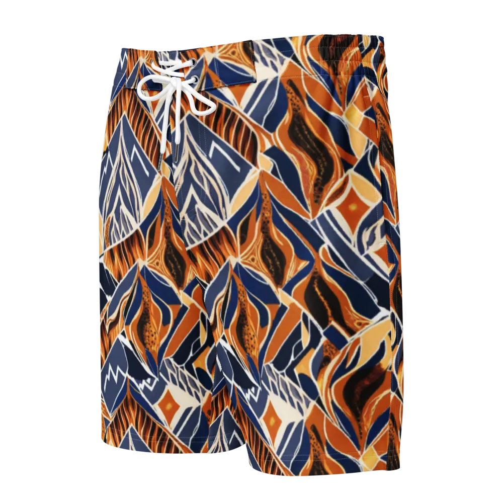 Saffron Alpine Static on Men's Board Shorts — Front