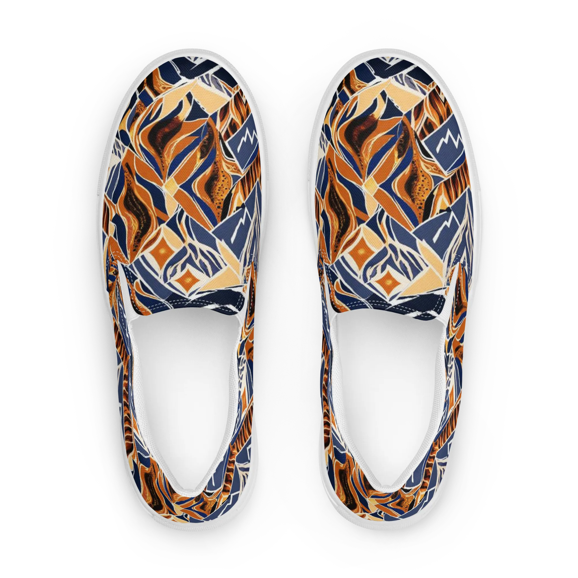 Saffron Alpine Static on Women's Slip-On Canvas Shoes — Front