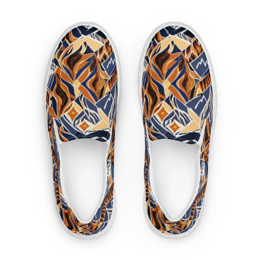 Saffron Alpine Static on a Women's Slip-On Canvas Shoes