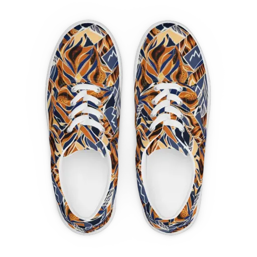 Saffron Alpine Static on a Men's Lace-Up Canvas Shoes