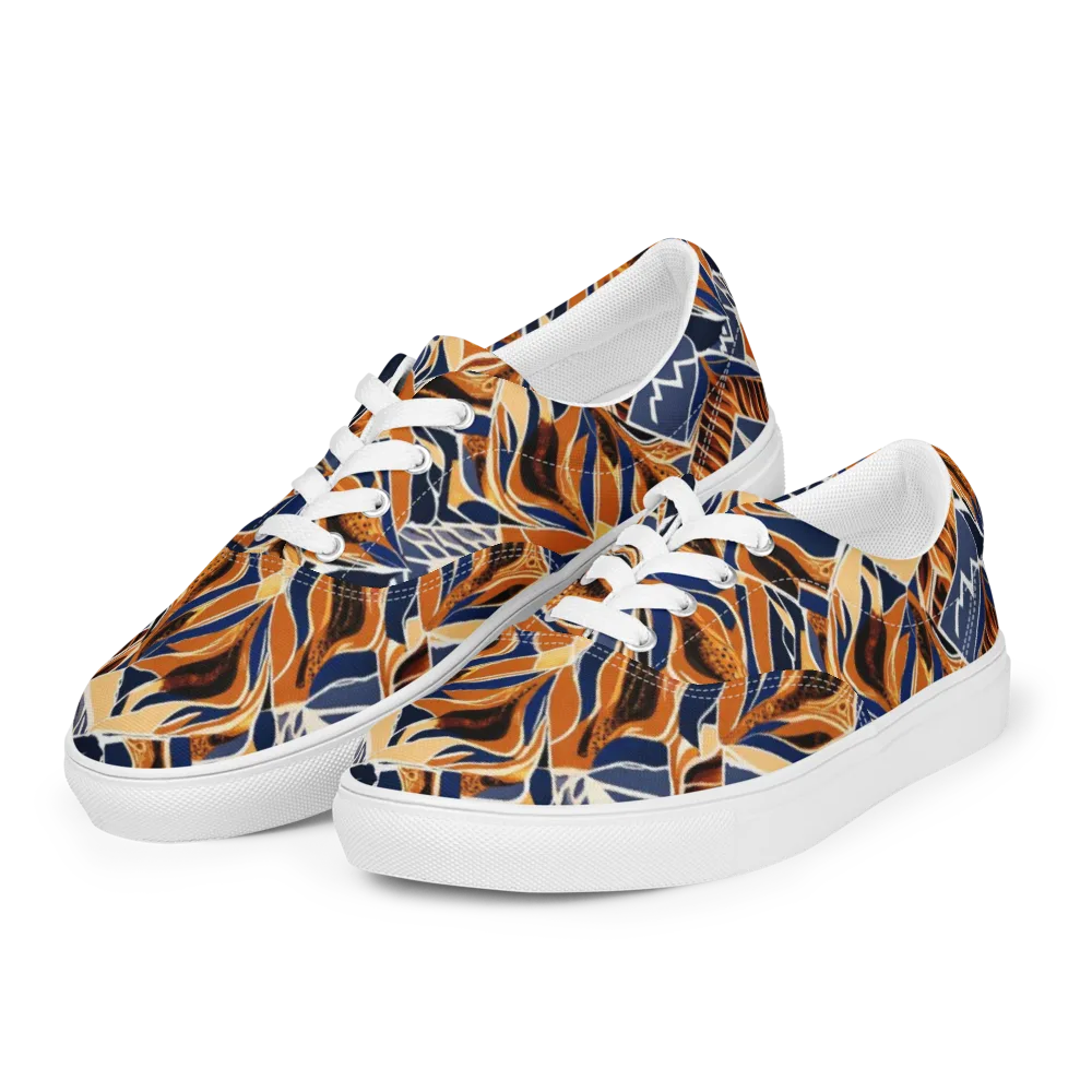 Saffron Alpine Static on Men's Lace-Up Canvas Shoes — Left Front