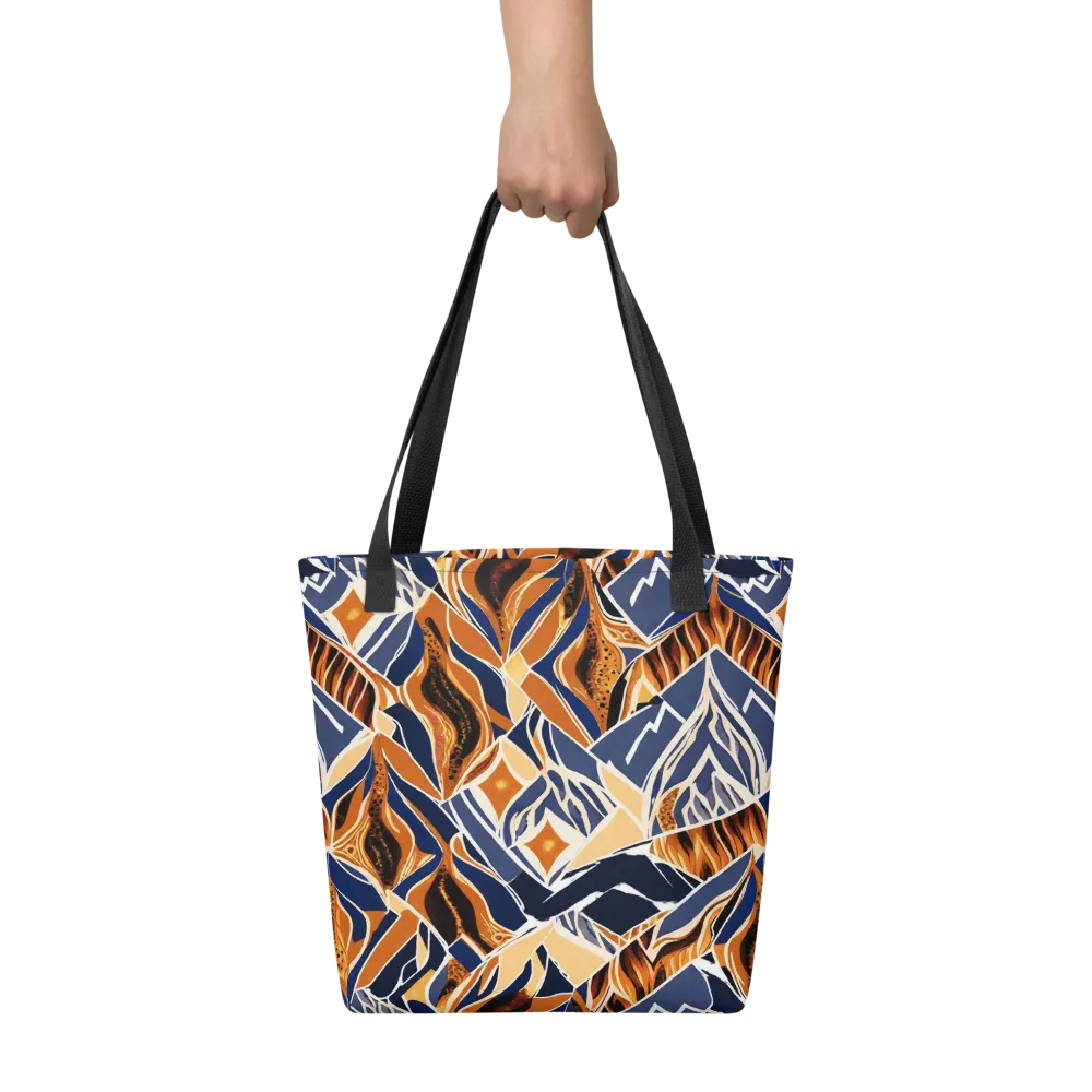 Saffron Alpine Static on Tote Bag — Front