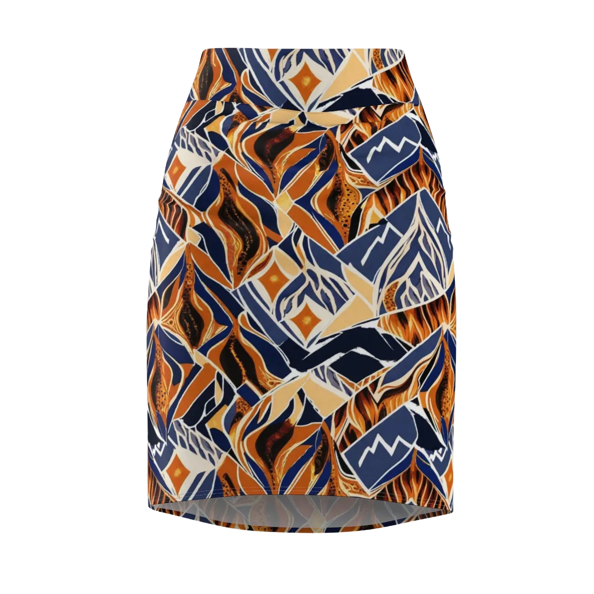 Saffron Alpine Static on Pencil Skirt — Front
