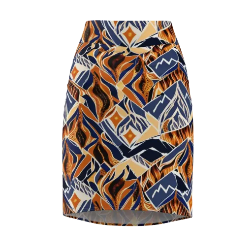 Saffron Alpine Static on a Pencil Skirt