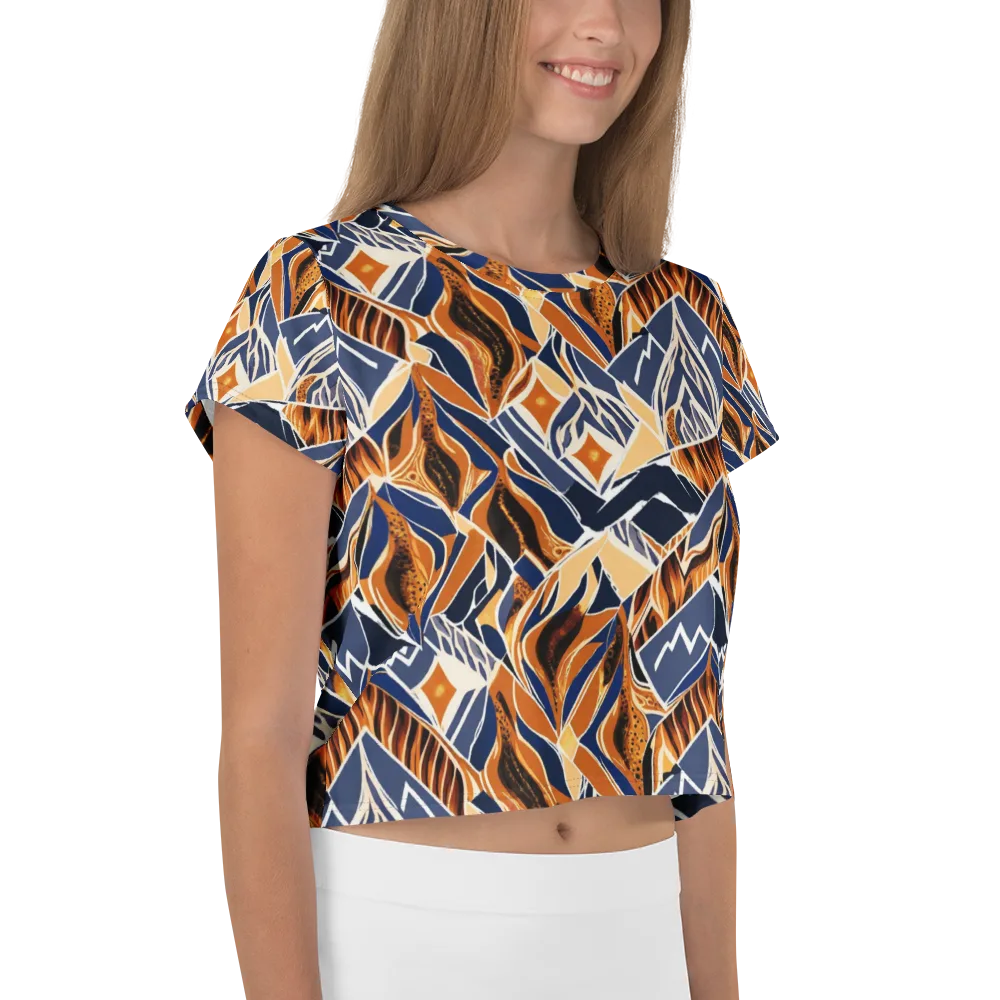 Saffron Alpine Static on Crop Tee — Right