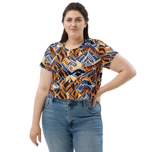Saffron Alpine Static on a Crop Tee