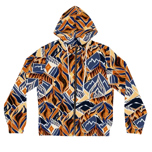 Saffron Alpine Static on a Women's Full-Zip Hoodie