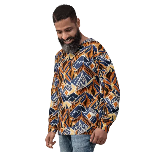 Saffron Alpine Static on a Sweatshirt