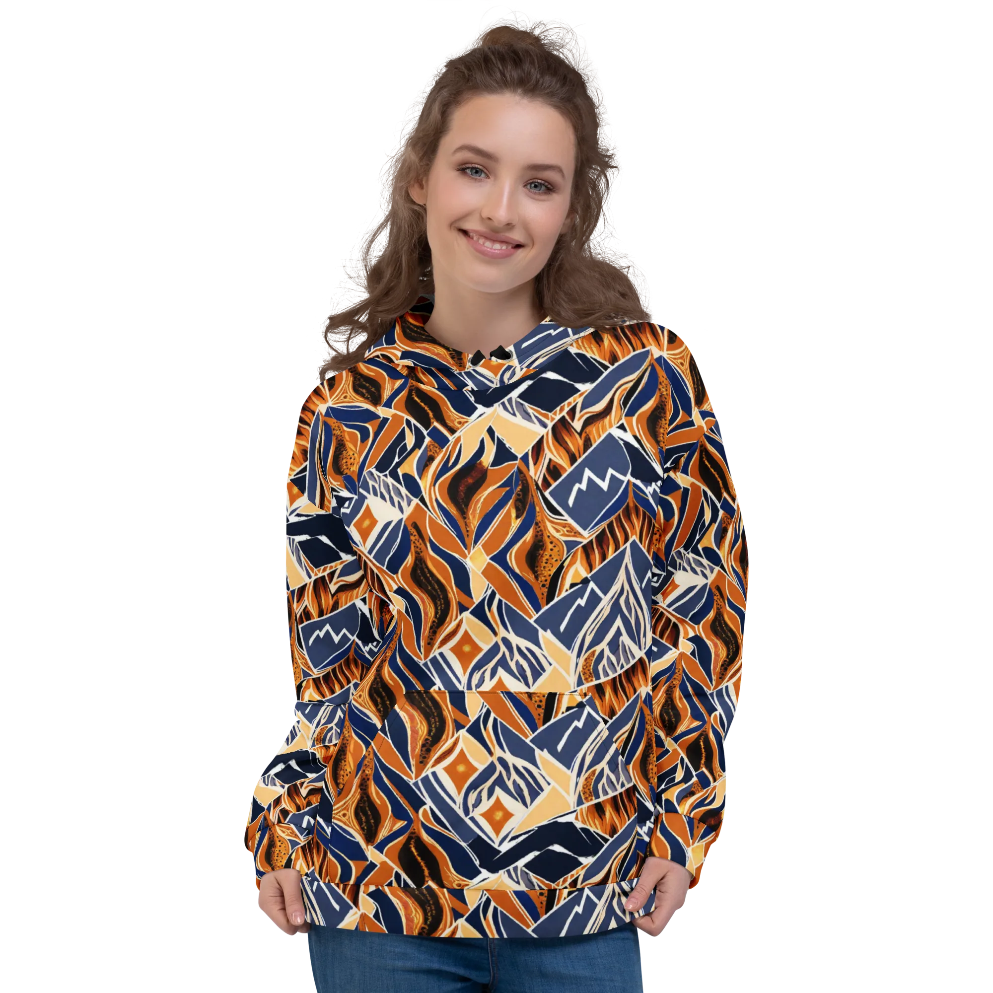 Saffron Alpine Static on Hoodie — Front