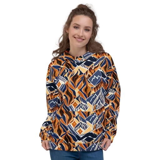 Saffron Alpine Static on a Hoodie