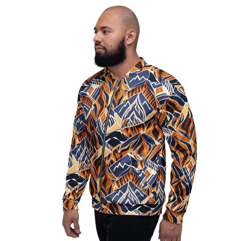 Saffron Alpine Static on Bomber Jacket — Left