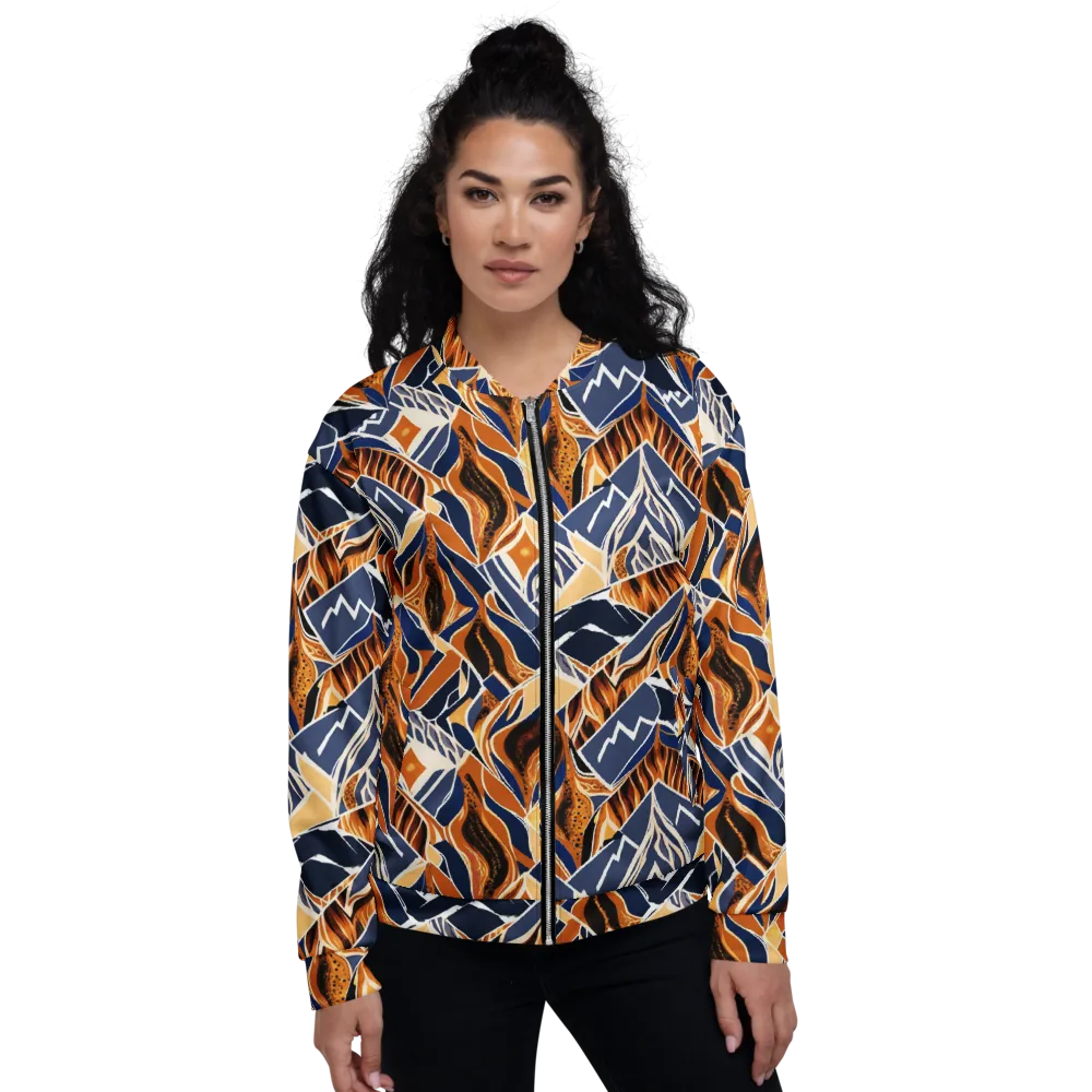 Saffron Alpine Static on Bomber Jacket — Front