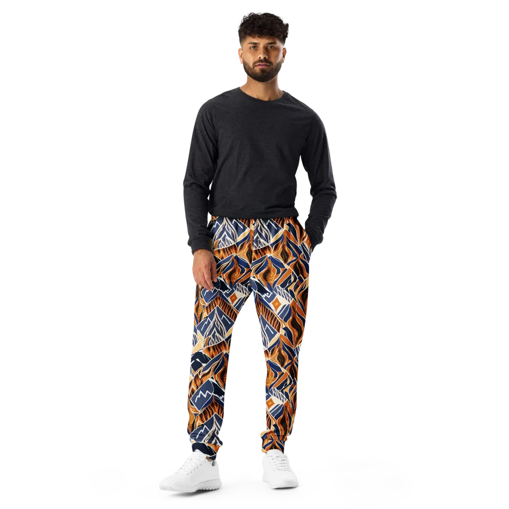 Saffron Alpine Static on Men's Joggers — Front