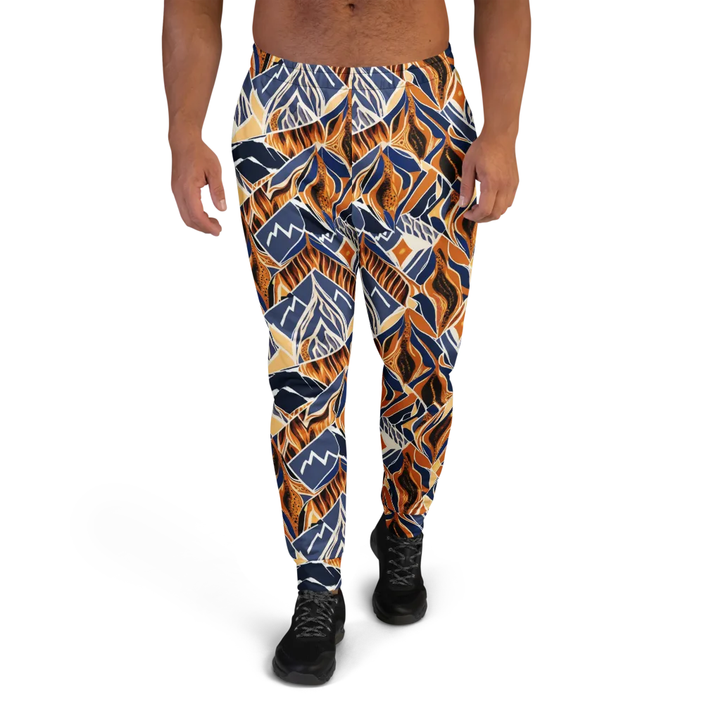 Saffron Alpine Static on Men's Joggers — Front