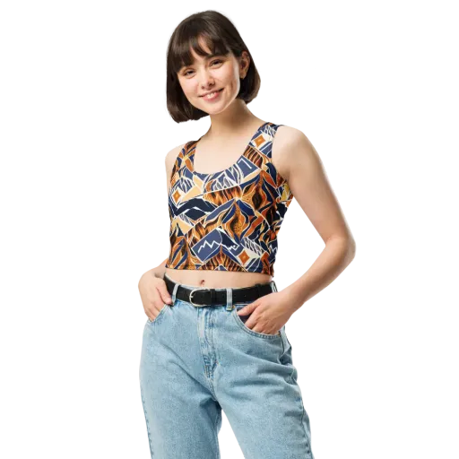 Saffron Alpine Static on a Crop Top