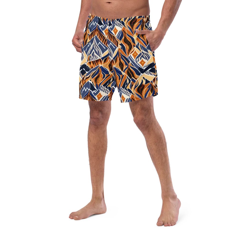 Saffron Alpine Static on Swim Trunks — Left Front