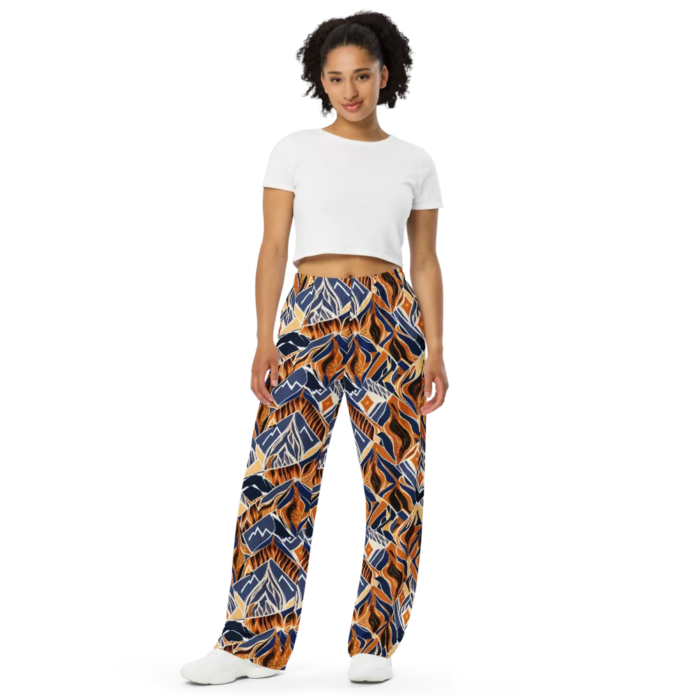 Saffron Alpine Static on Wide-Leg Pants — Front