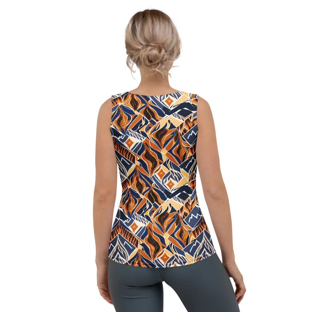Saffron Alpine Static on Women's Tank Top — Back