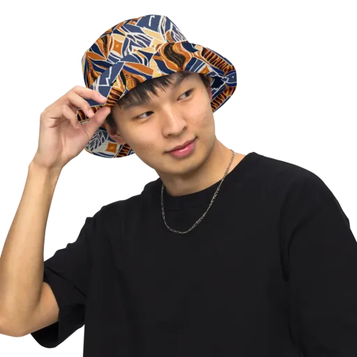 Saffron Alpine Static on a Reversible Bucket Hat