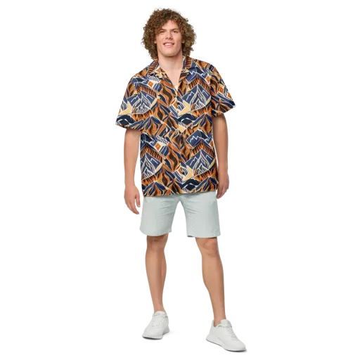 Saffron Alpine Static on a Button Shirt