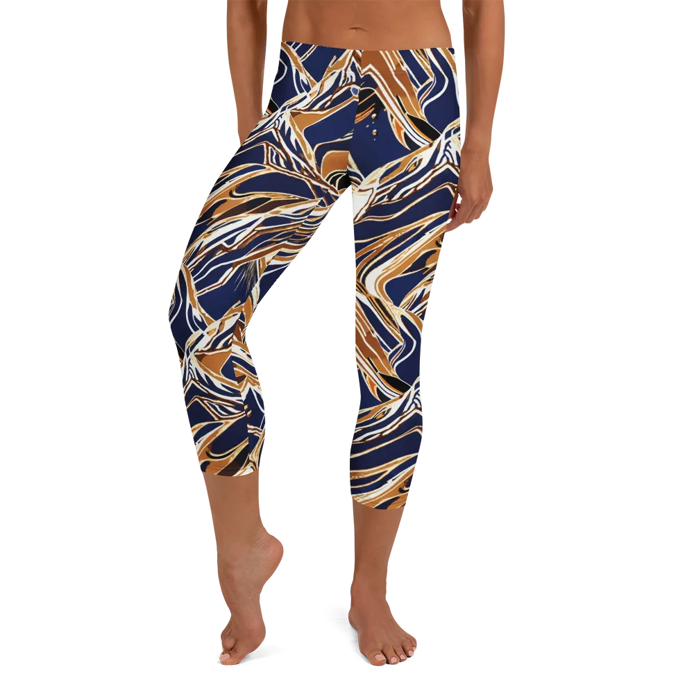 Saffron Tectonic on Capri Leggings — Front