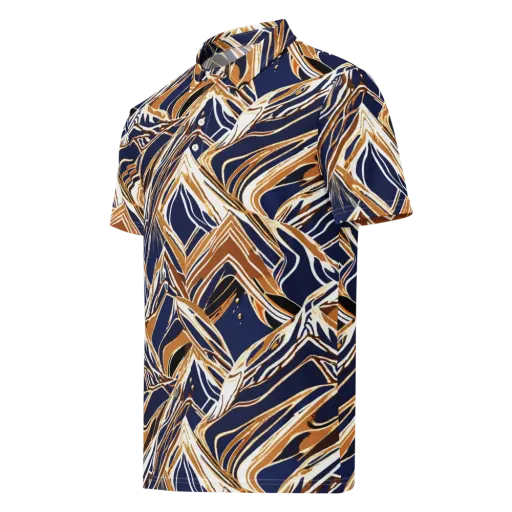 Saffron Tectonic on a Men's Slim Fit Polo Shirt