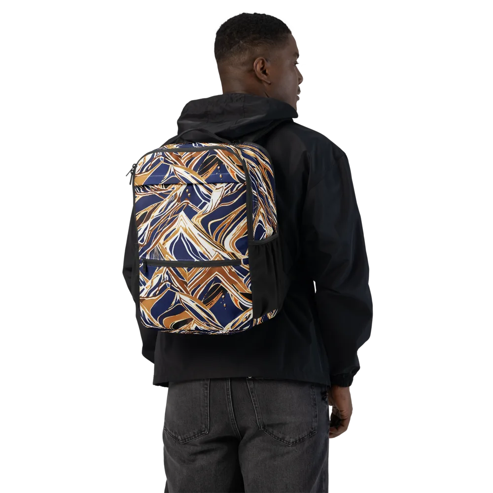 Saffron Tectonic on Utility Backpack — Back