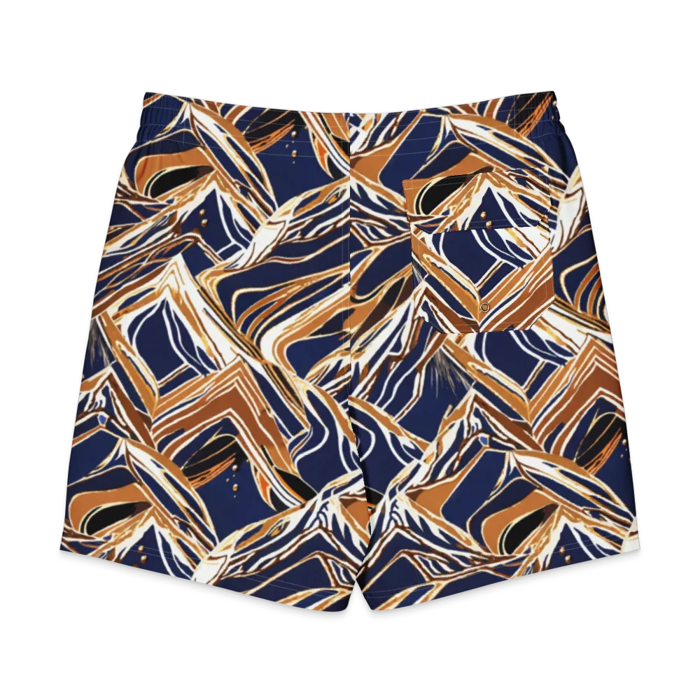 Saffron Tectonic on Men's Board Shorts — Back