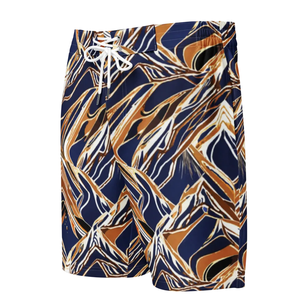 Saffron Tectonic on Men's Board Shorts — Front