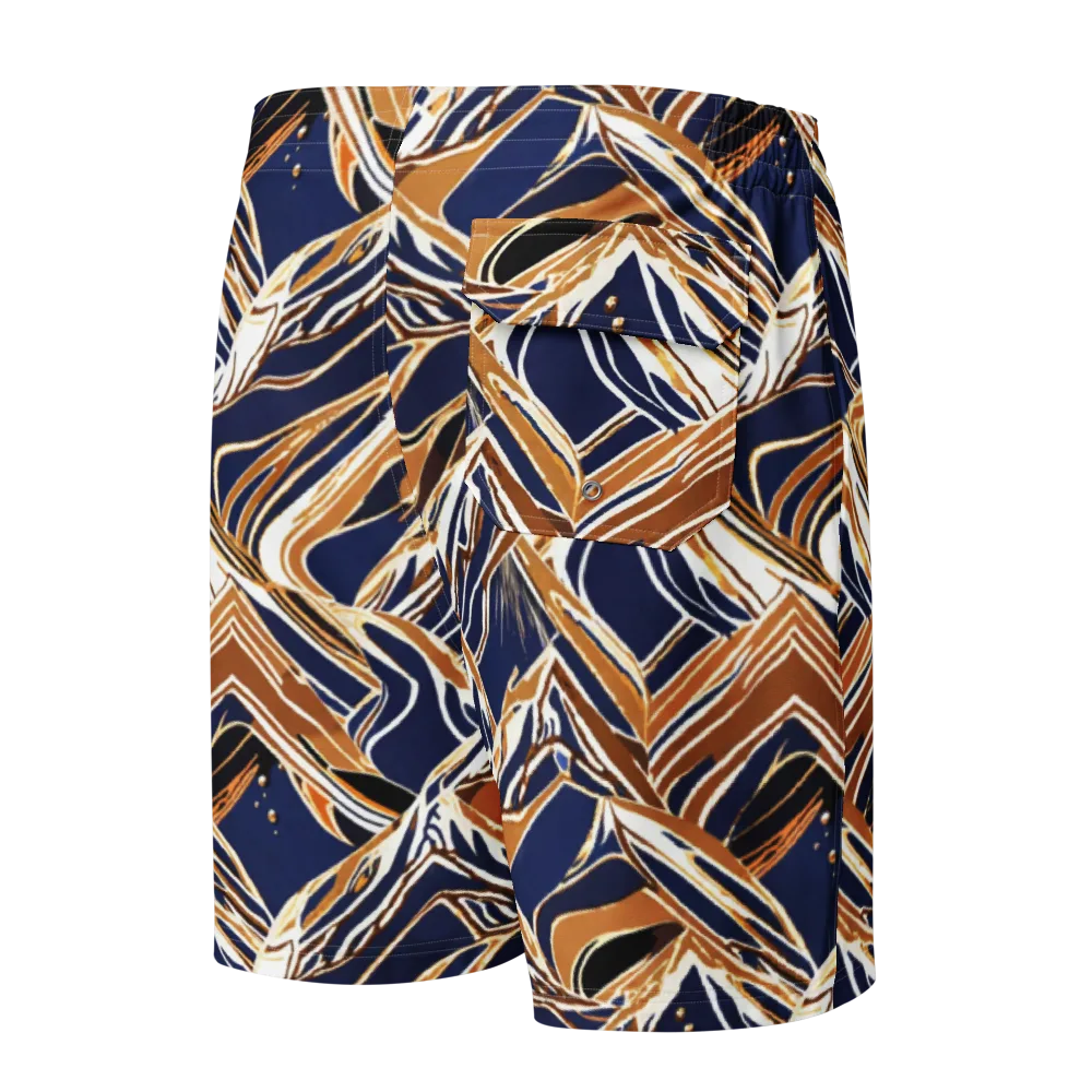 Saffron Tectonic on Men's Board Shorts — Back