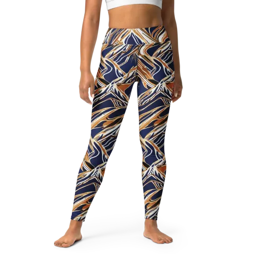 Saffron Tectonic on a Yoga Leggings