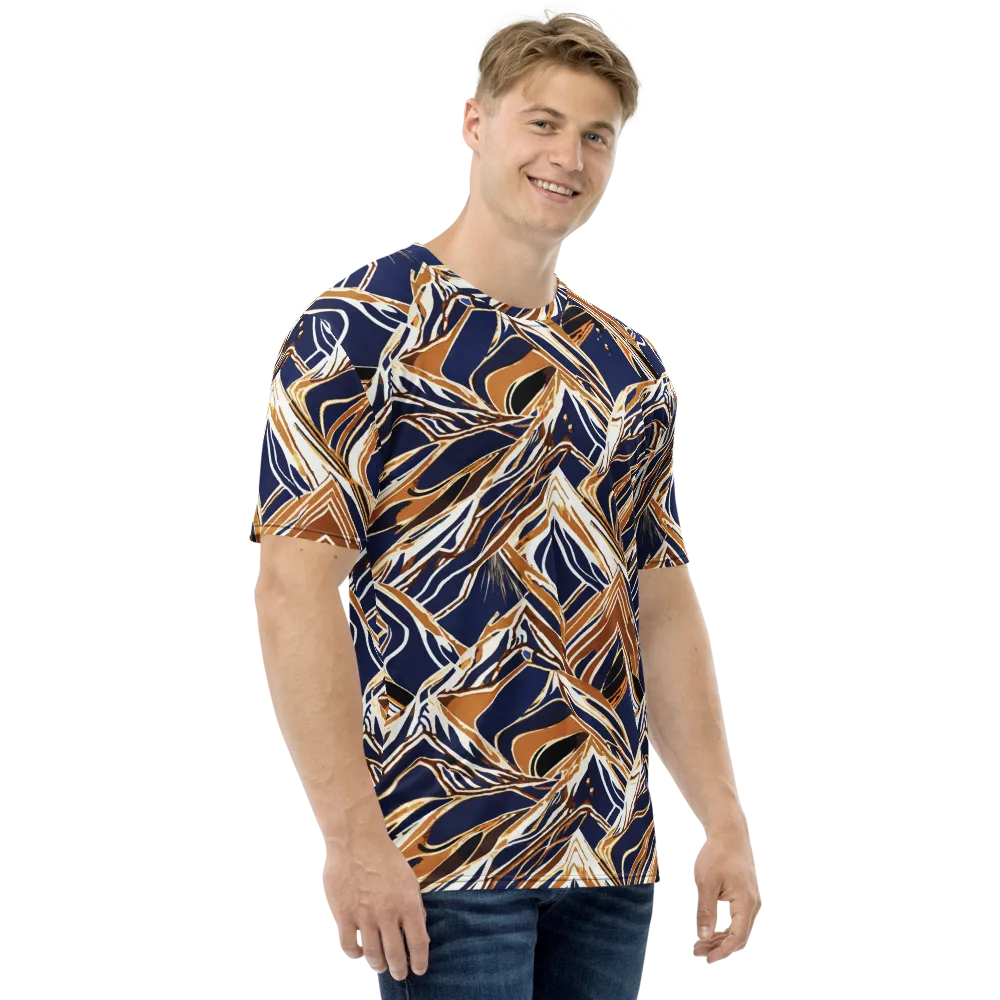Saffron Tectonic on Men's Crew Neck T-Shirt — Right