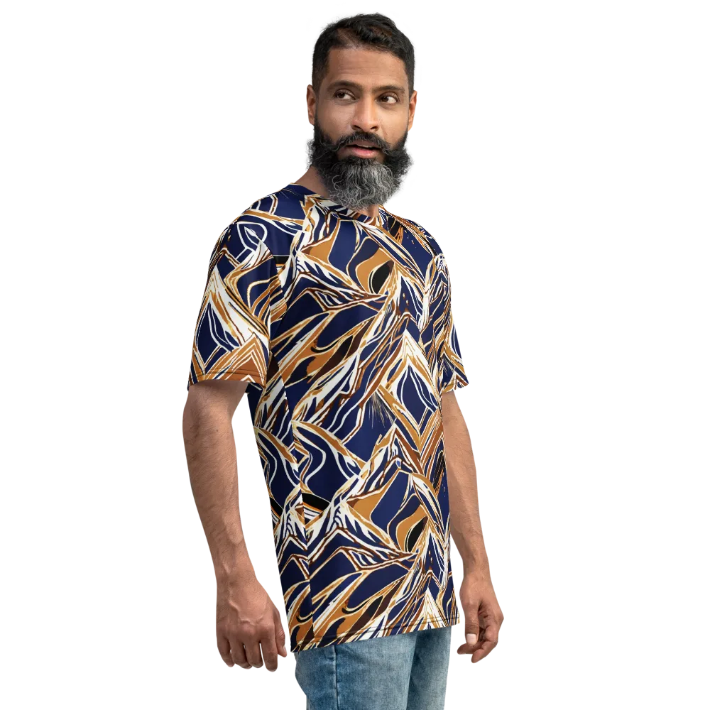 Saffron Tectonic on Men's Crew Neck T-Shirt — Right