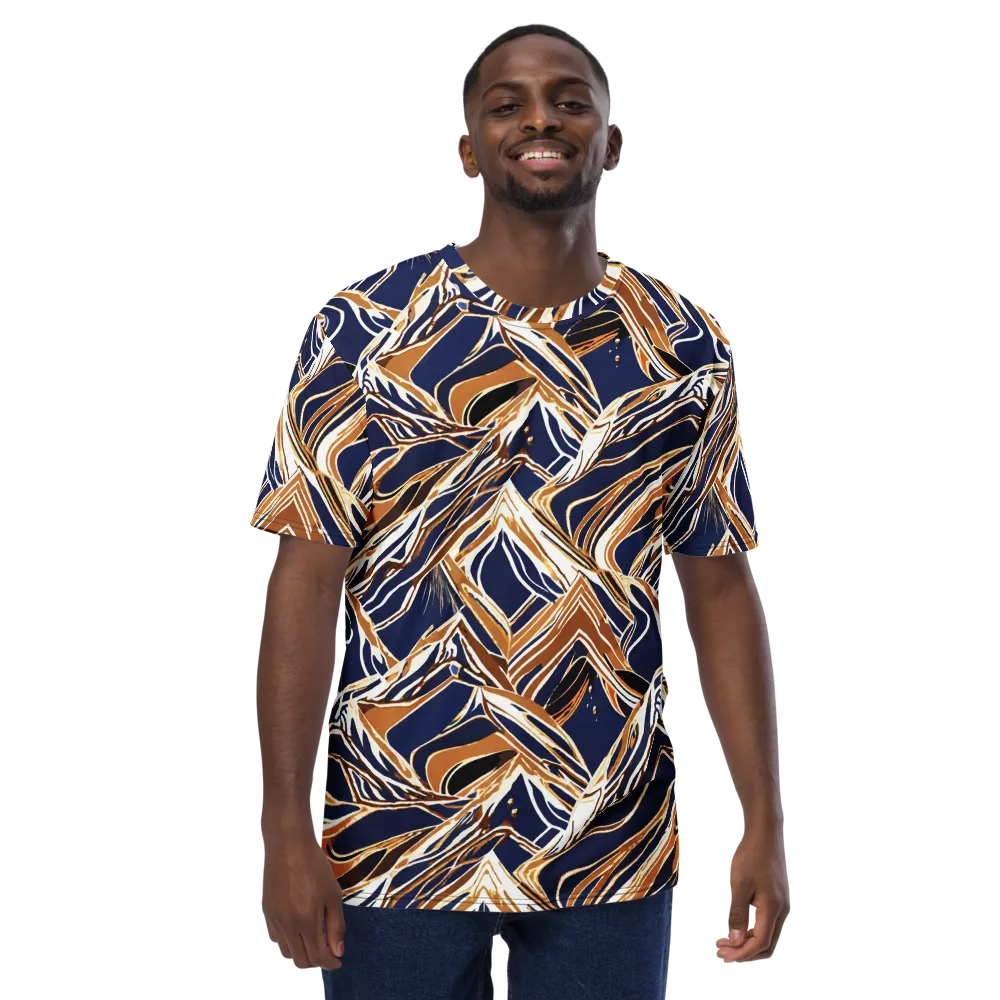 Saffron Tectonic on Men's Crew Neck T-Shirt — Front