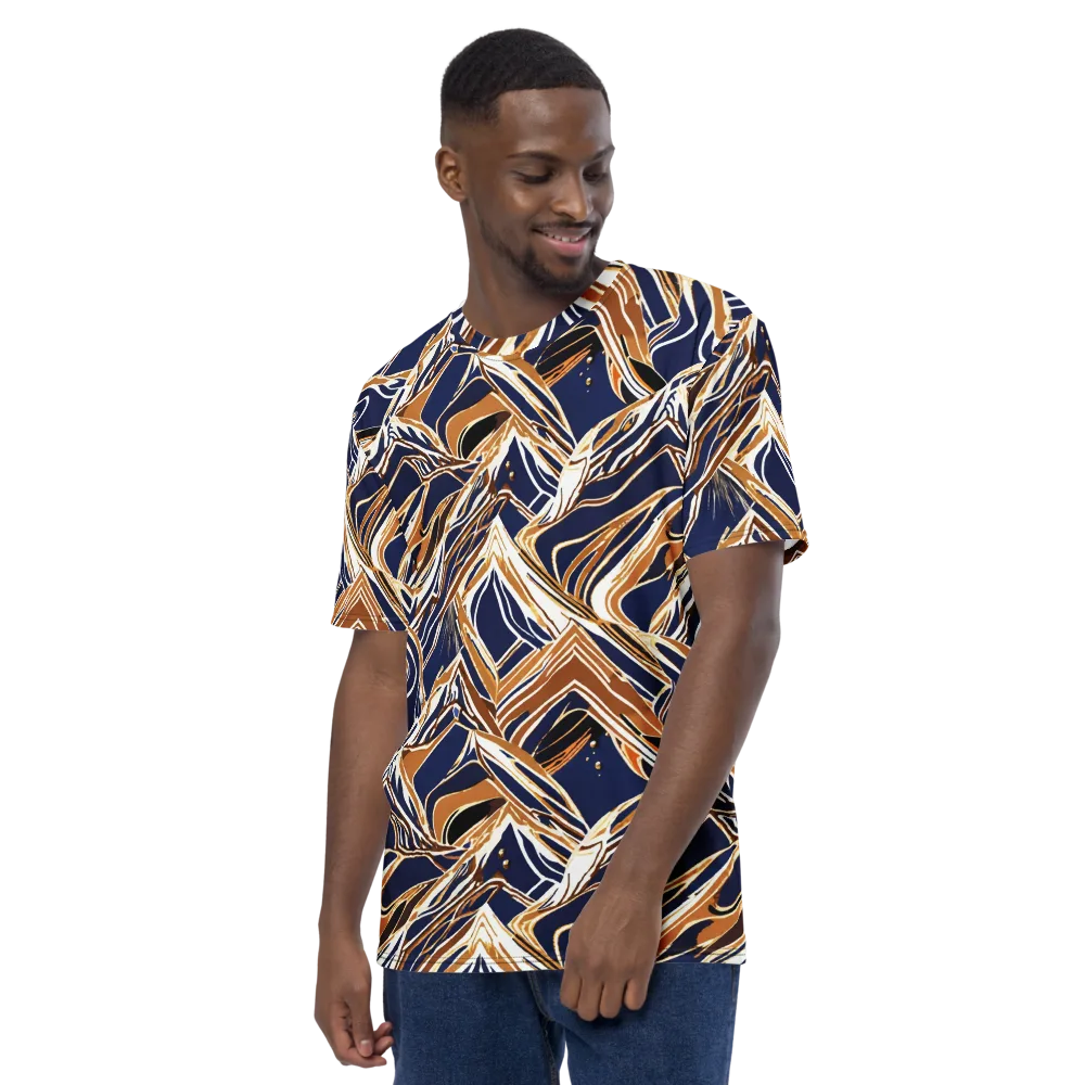 Saffron Tectonic on Men's Crew Neck T-Shirt — Left