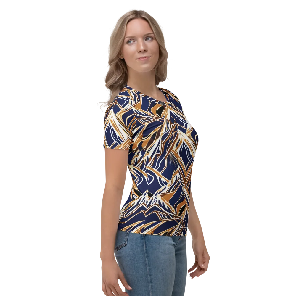 Saffron Tectonic on Women's Crew Neck T-Shirt — Right