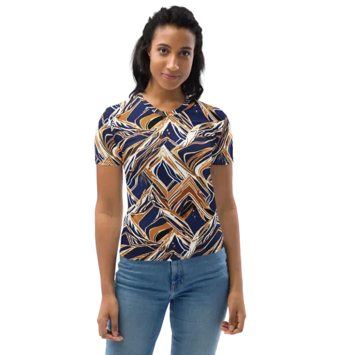 Saffron Tectonic on a Women's Crew Neck T-Shirt