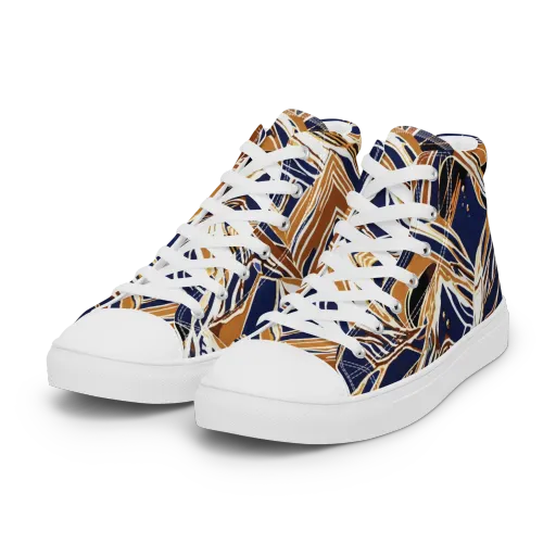Saffron Tectonic on a Women's High Top Canvas Shoes