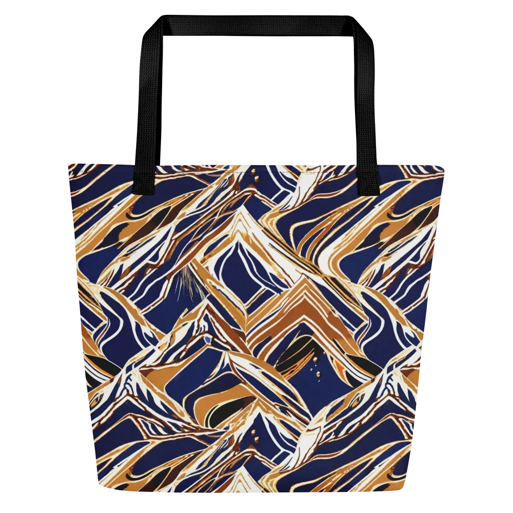 Saffron Tectonic on Large Tote Bag W/ Pocket — Front