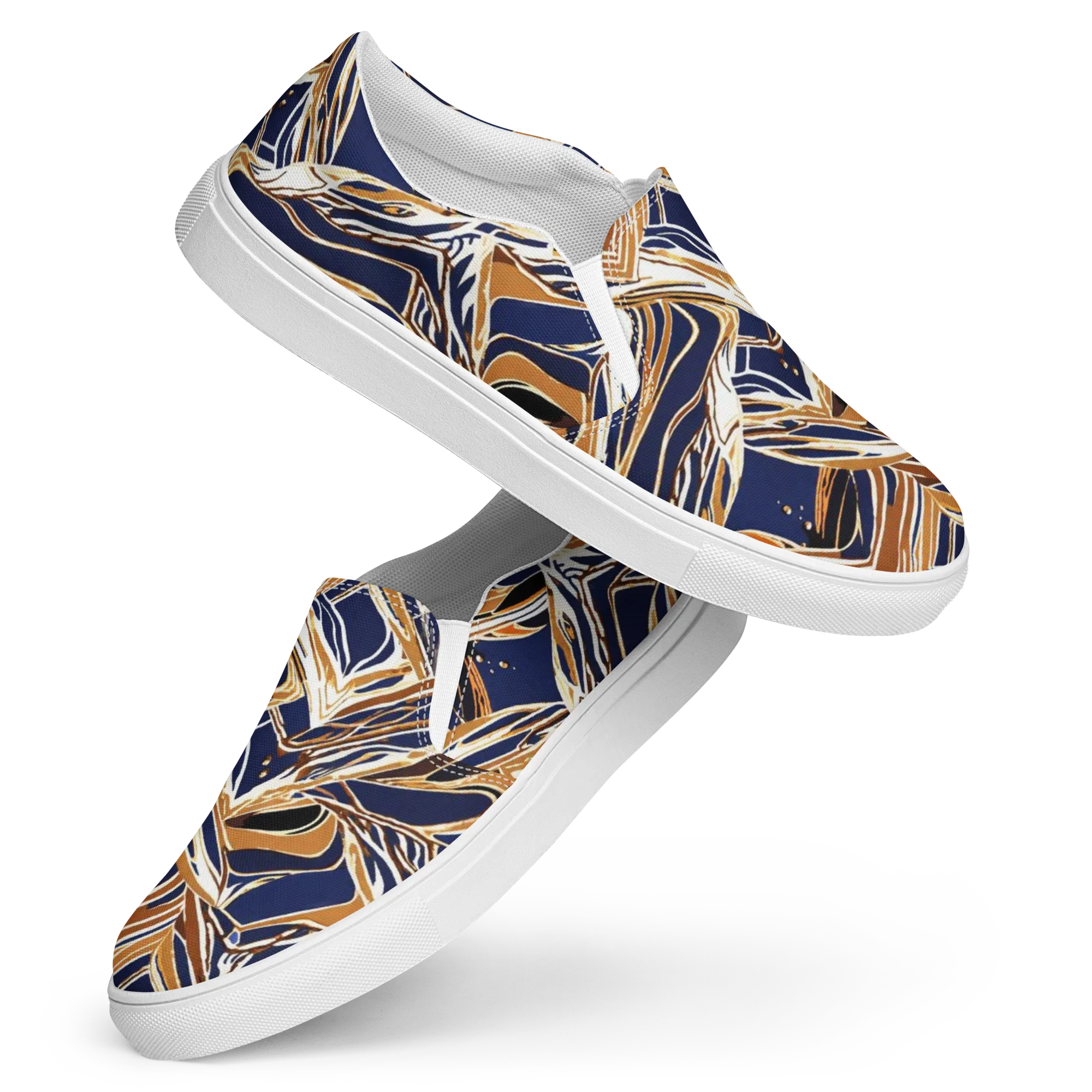 Saffron Tectonic on Women's Slip-On Canvas Shoes — Front