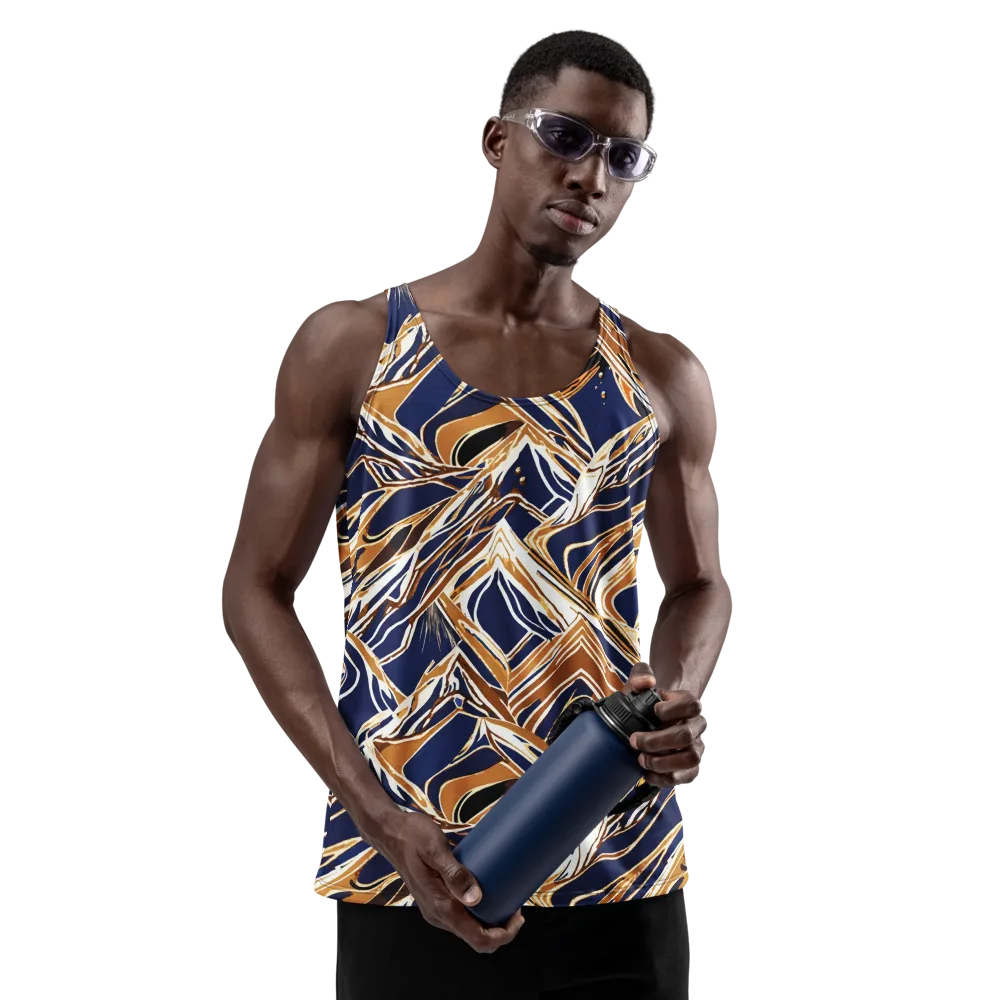 Saffron Tectonic on Men's Tank Top — Front