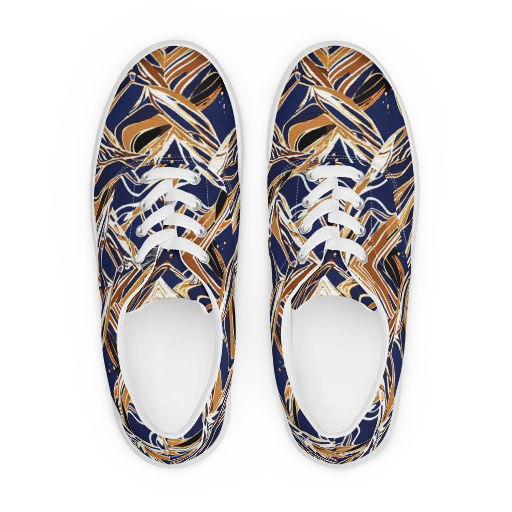 Saffron Tectonic on Men's Lace-Up Canvas Shoes — Front